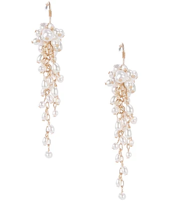 Southern Living Borrowed & Blue by Southern Living Pearl Cluster Linear Earrings