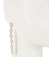 Southern Living Borrowed & Blue By Southern Living Pearl and Crystal Marquise Linear Earrings