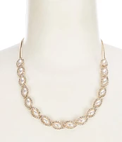 Southern Living Borrowed & Blue by Southern Living Pearl and Crystal Marquise Frontal Necklace