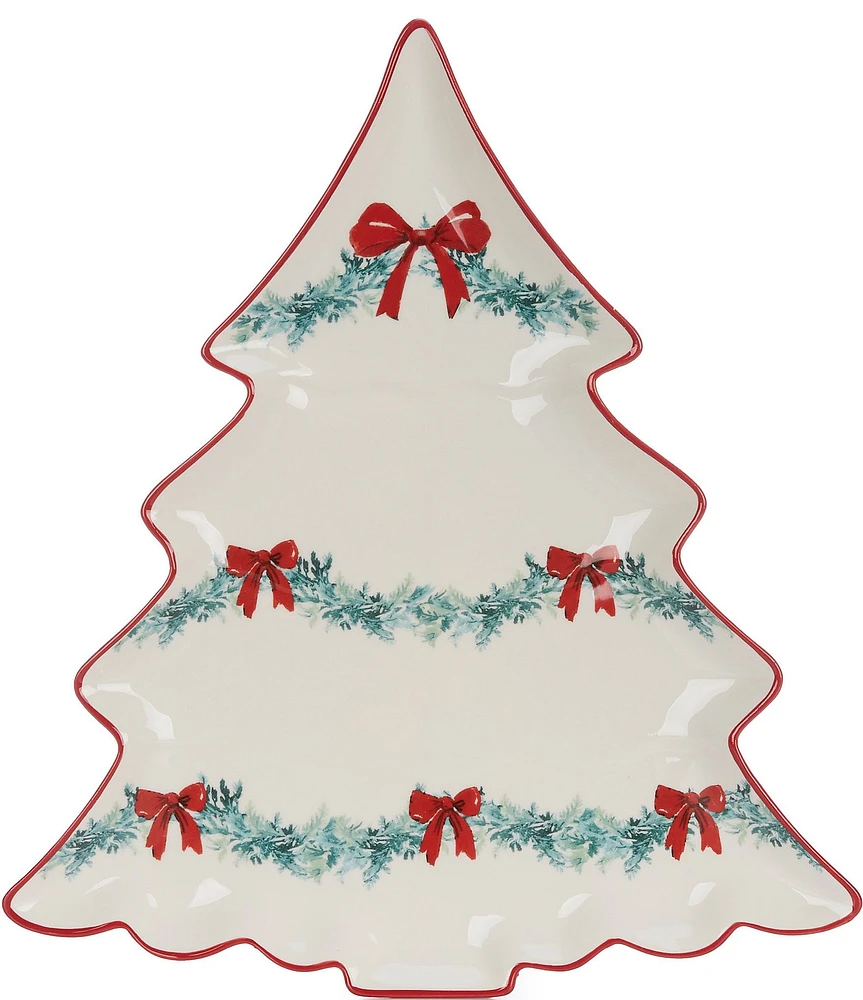 Southern Living Bow Figural Tree Wreath Platter