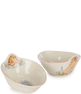 Southern Living Bunny Floral Egg Bowls, Set of 2