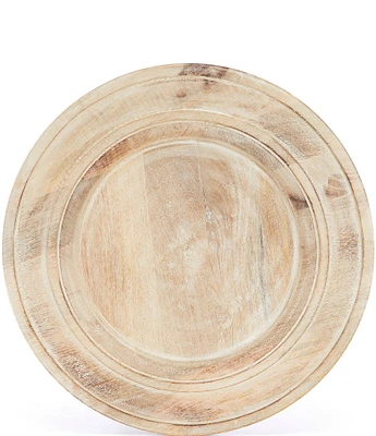 Southern Living Burnt Whitewashed Mango Wood Charger Plate