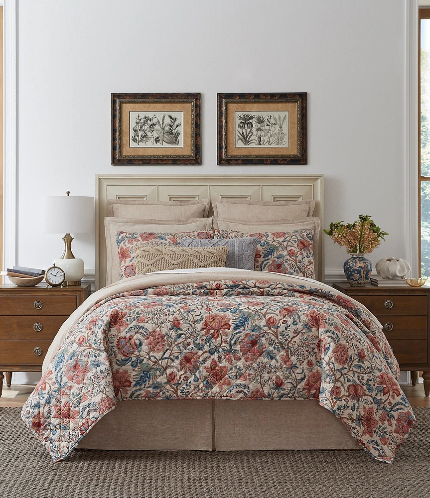 Southern Living Camille Jacobean Floral Quilt Mini Set