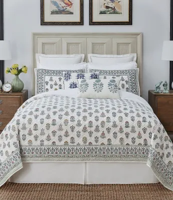 Southern Living Catherine Botanical Hand Block Print Quilt Mini Set