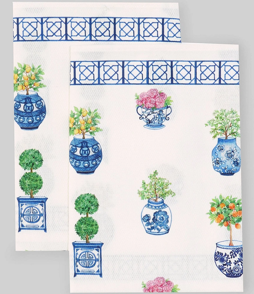 Southern Living Chinoiserie Floral Towels, Set of 2