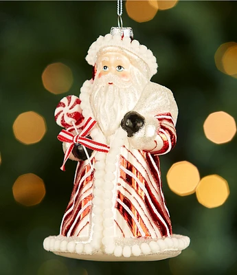 Southern Living Christmas Cheer Collection Candycane Santa Ornament