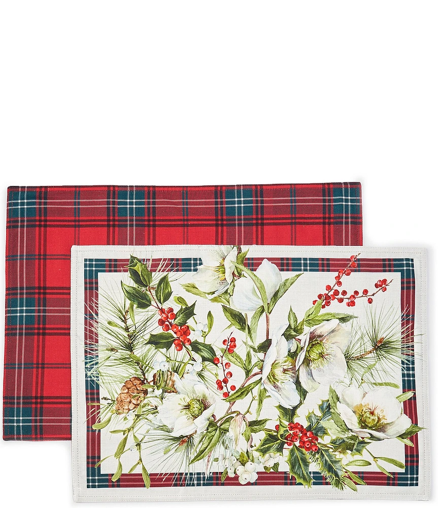 Southern Living Christmas Magnolia Collection Placemats, Set of 2