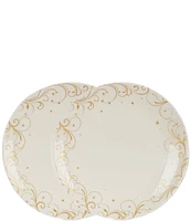 Southern Living Classic Christmas Gold Swirl Dinner Plates, Set of 2