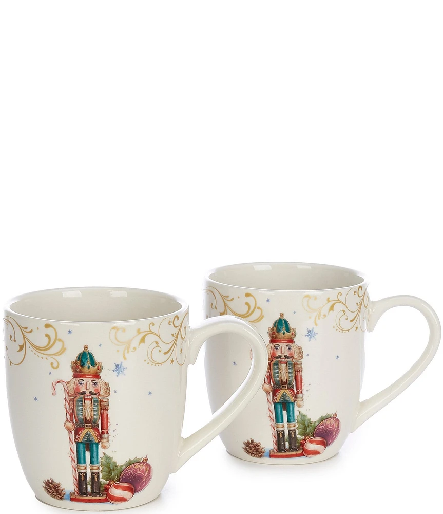 Southern Living Classic Christmas Nutcracker Coffee Mugs, Set of 2