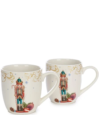 Southern Living Classic Christmas Nutcracker Coffee Mugs, Set of 2