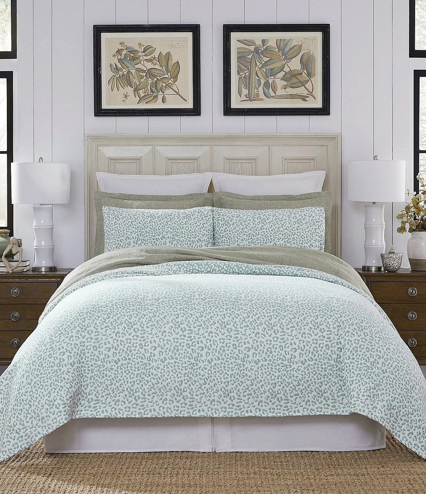 Southern Living Classic Kyra Cheetah Print Reversible Coverlet Mini Set