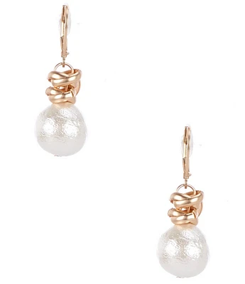 Southern Living Cotton Pearl Drop Earrings