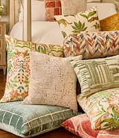 Southern Living Design House Lilium Multi Bird Floral Damask Filled Euro Sham
