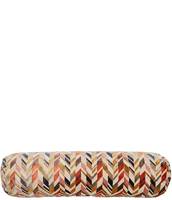 Southern Living Design House Multicolored Chevron Stripe Bolster Decorative Pillow