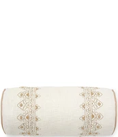 Southern Living Embroidered Neck Roll Pillow