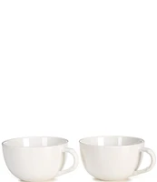 Southern Living Bamboo White Latte Mug, Set of 2