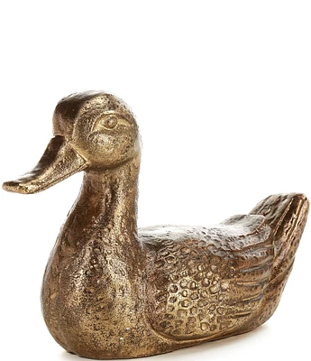 Southern Living Festive Fall Collection Brass Finished Duck Figurine