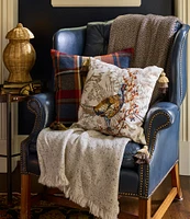 Southern Living Festive Fall Collection Brushed Autumn Plaid Square Pillow