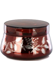 Southern Living Festive Fall Collection Etched Mercury Glass Lidded Jar