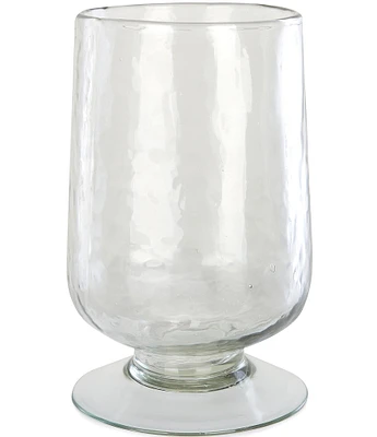 Southern Living Festive Fall Collection Hammered Glass Footed Hurricane Candleholder/Vase