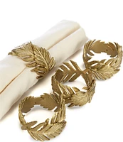 Southern Living Leaf Napkin Rings, Set of 4