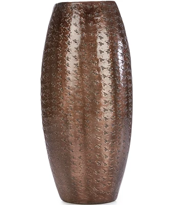 Southern Living Festive Fall Collection Narrow Hammered Metal Vase