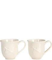 Southern Living Festive Fall Duck Embossed Coffee Mugs, Set of 2