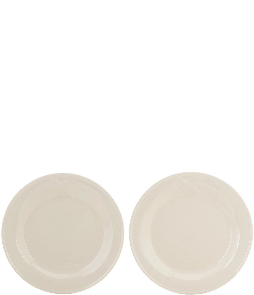 Southern Living Festive Fall Duck Embossed Dinner Plates, Set of 2