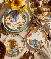 Southern Living Festive Fall Heirloom Pumpkins Accent Plates, Set of 2