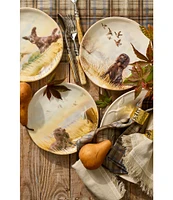 Southern Living Festive Fall Hunting Dog Boykin Hat Accent Plates, Set of 2