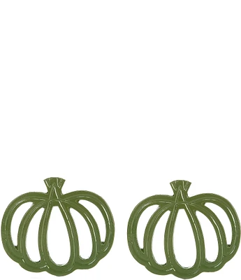 Southern Living Festive Fall Mini Aluminum Pumpkin Trivets, Set of 2