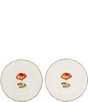 Southern Living Festive Fall Olive Mushroom Accent Plates, Set of 2