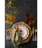 Southern Living Festive Fall Olive Mushroom Accent Plates, Set of 2