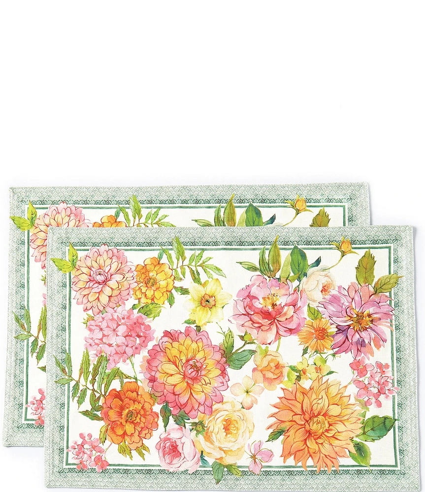 Southern Living Floral Print Placemats, Set of 2