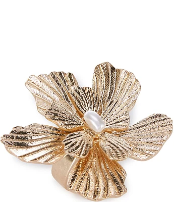 Southern Living Flower Pearl Statement Ring