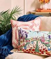 Southern Living Gazebo Trellis Square Pillow