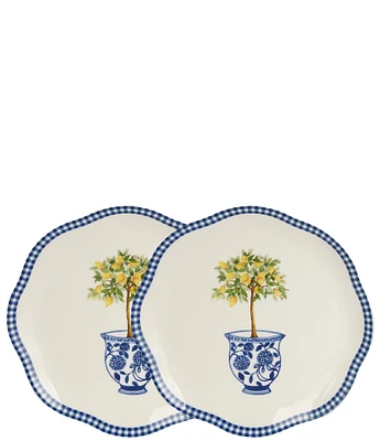 Southern Living Ginger Lemon Accent Plates, Set of 2