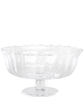 Southern Living Glass Small Scalloped Footed Bowl