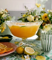 Southern Living Glass Tall Scalloped Sea Footed Bowl