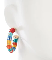Southern Living Gold Bead Thread Wrapped Resort Hoop Earrings