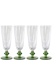 Southern Living Gracie Flute Glasses, Set of 4