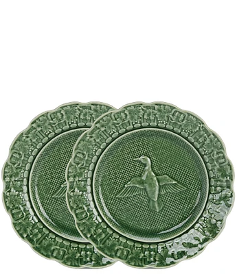 Southern Living Green Embossed Duck Salad Plates, Set of 2