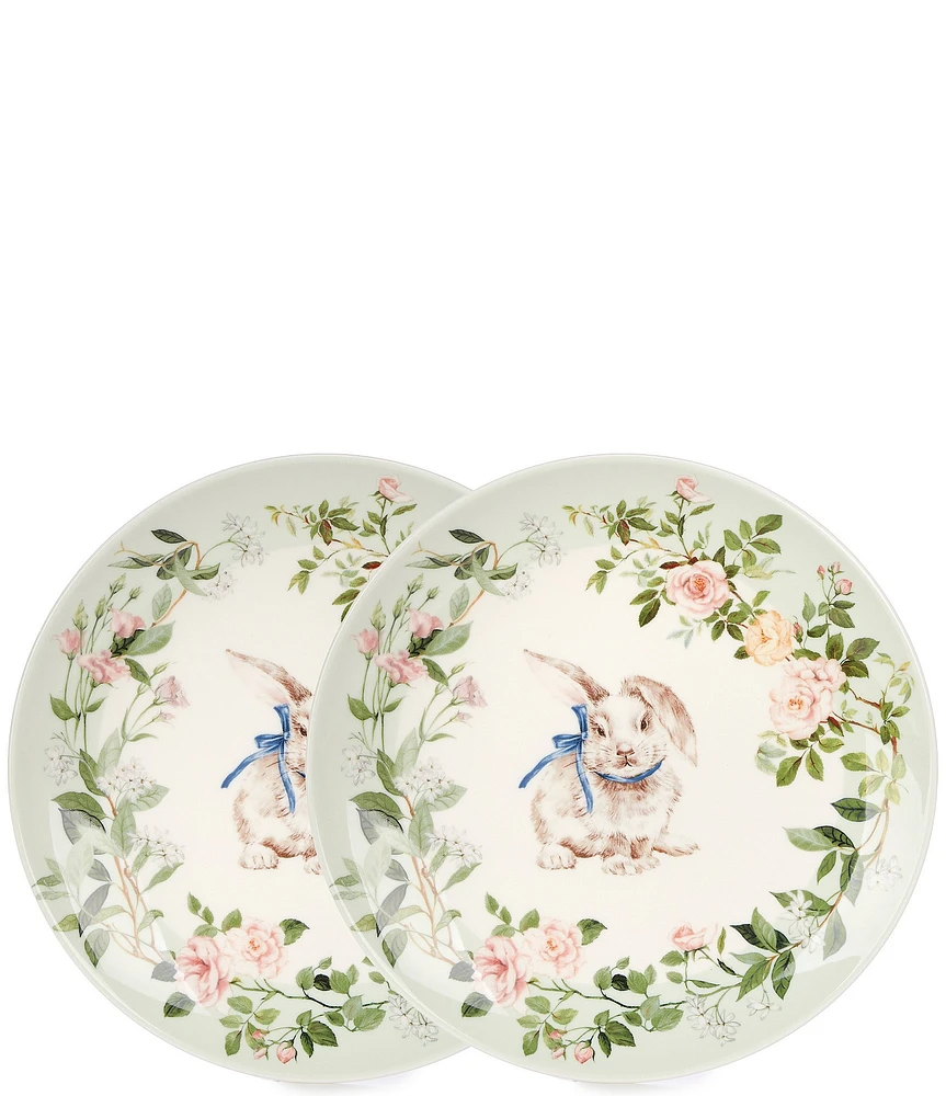 Southern Living English Garden Bunny Accent Plates