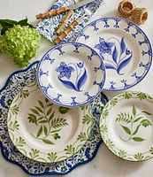 Southern Living Genevieve Collection Green Hand Painted Salad Plate