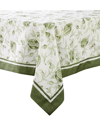 Southern Living Green Pomegranate Print Tablecloth