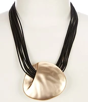 Southern Living Hammered Metal Statement Collar Necklace