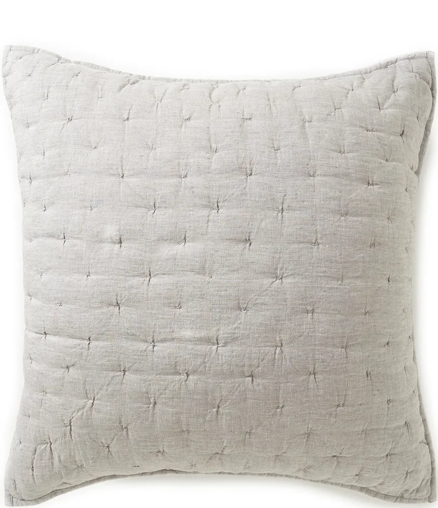 Southern Living Heirloom Quilted Linen Euro Sham