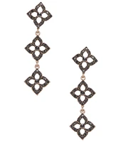 Southern Living Hematite Clover Drop Earrings