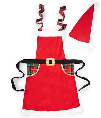 Southern Living Holiday Adult Santa Hat & Apron Set