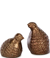 Southern Living Holiday Collection Brass Partridge Figurine Set